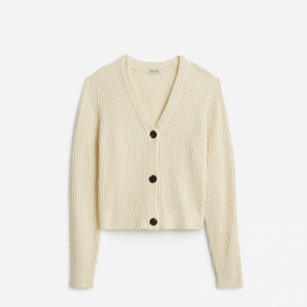 Madewell // NWOT Bouclé-Knit V-Neck Cardigan Sweater - Picture 5 of 6